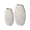 Glitzhome; Glitzhome® Gold & White Oval Textured Metal Floor Vases Set; Category:Floor Vases; Image:2